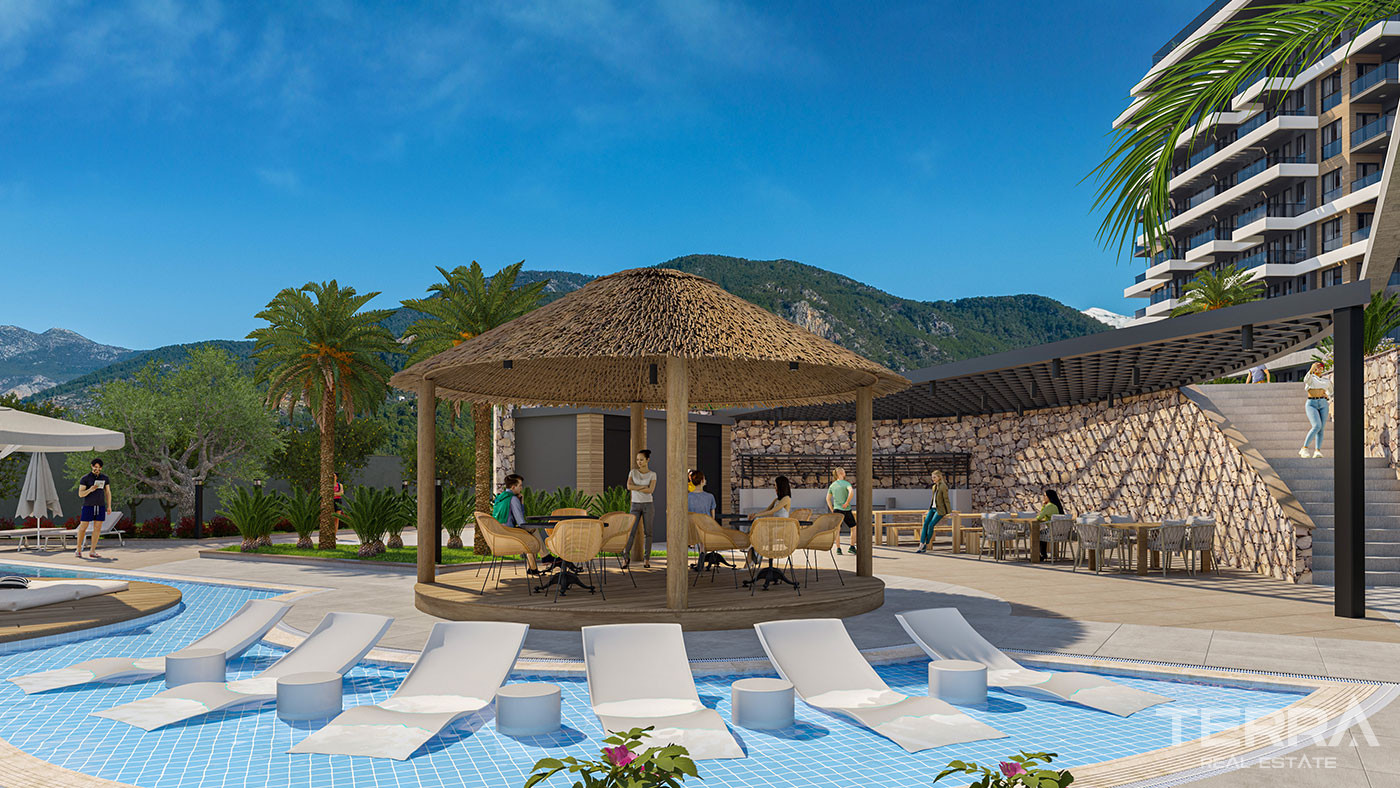Panoramic Sea View Apartments in Kestel, Alanya with Rooftop Pool - 75502