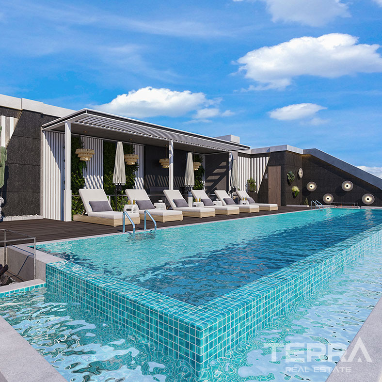 Panoramic Sea View Apartments in Kestel, Alanya with Rooftop Pool - 75508