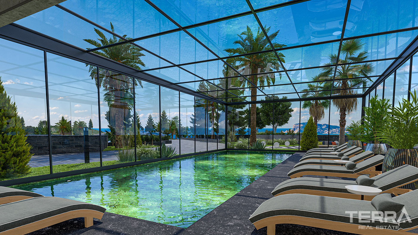 Panoramic Sea View Apartments in Kestel, Alanya with Rooftop Pool - 75509