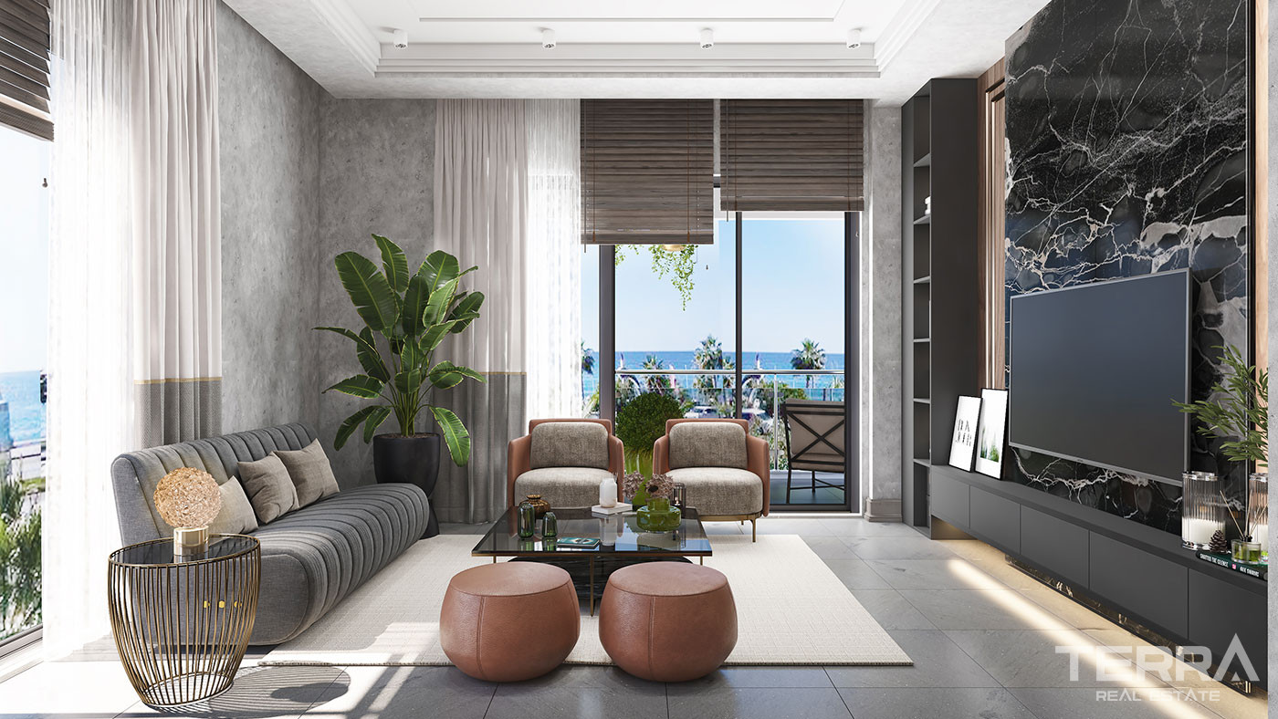 Panoramic Sea View Apartments in Kestel, Alanya with Rooftop Pool - 75517