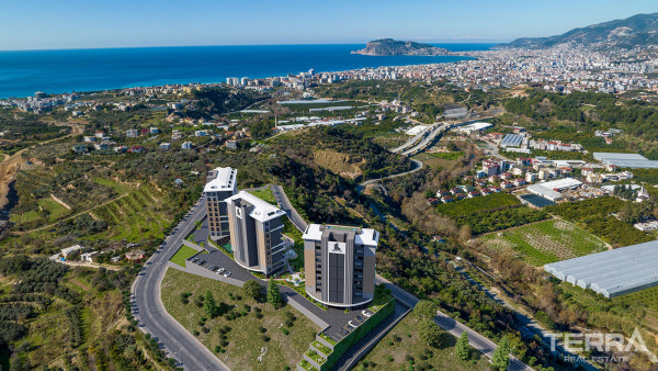 Panoramic Sea View Apartments in Kestel, Alanya with Rooftop Pool