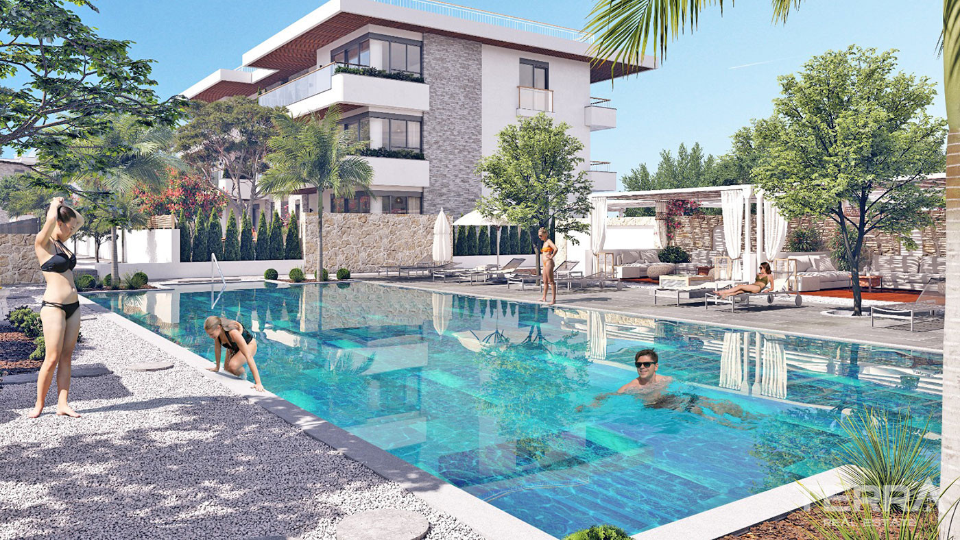 Modernly Designed Apartments in Side with Large Outdoor Pool - 65350