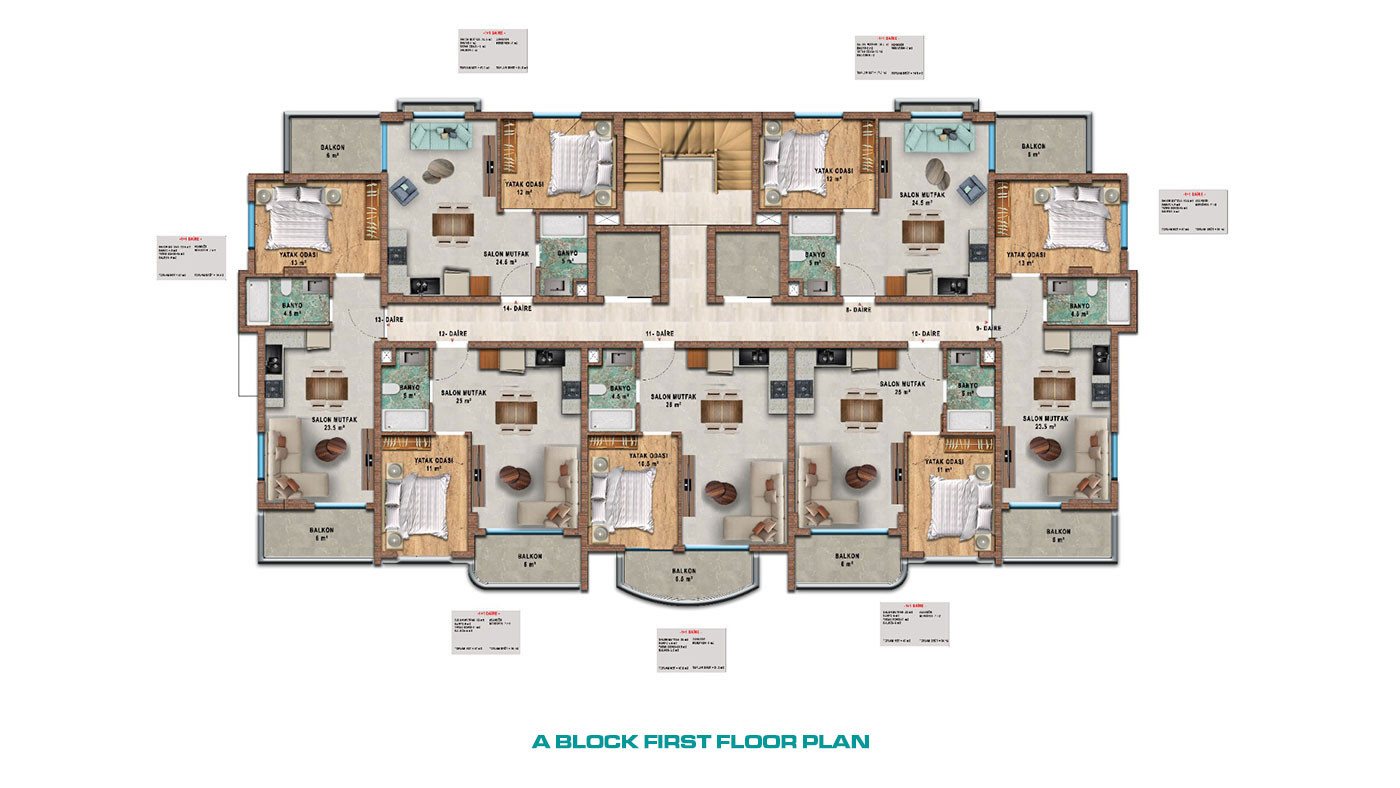 Elegantly Designed Flats in Türkler, Alanya with Panoramic Sea View - 65465