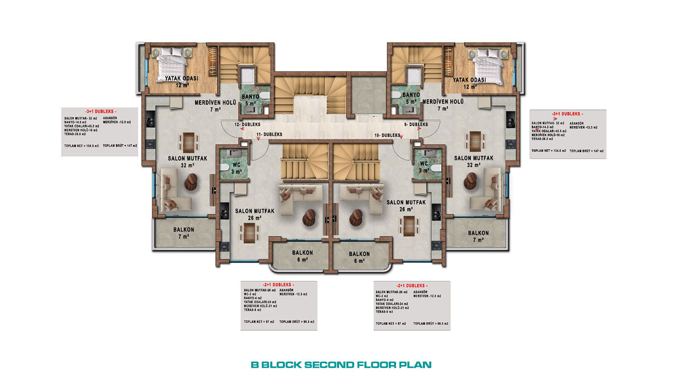 Elegantly Designed Flats in Türkler, Alanya with Panoramic Sea View - 65466
