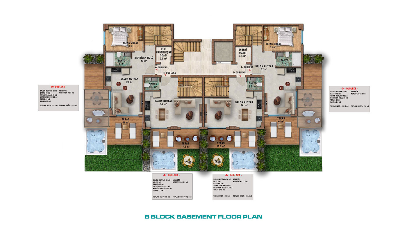 Elegantly Designed Flats in Türkler, Alanya with Panoramic Sea View - 65468