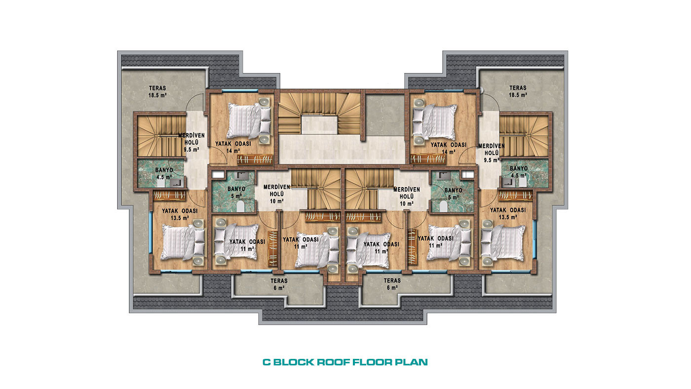Elegantly Designed Flats in Türkler, Alanya with Panoramic Sea View - 65469
