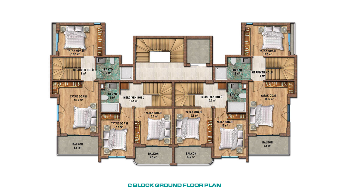 Elegantly Designed Flats in Türkler, Alanya with Panoramic Sea View - 65472