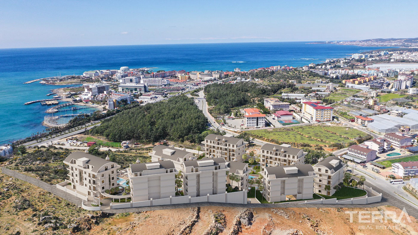 Elegantly Designed Flats in Türkler, Alanya with Panoramic Sea View - 94746