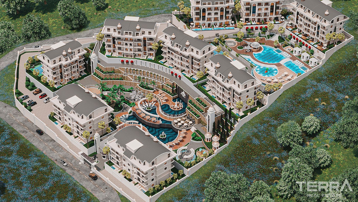 Elegantly Designed Flats in Türkler, Alanya with Panoramic Sea View - 94748