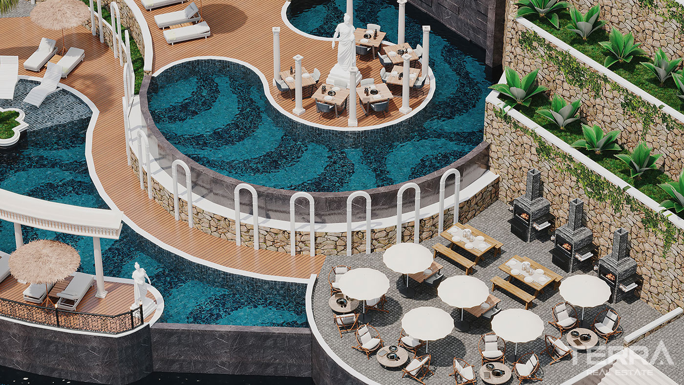 Elegantly Designed Flats in Türkler, Alanya with Panoramic Sea View - 94768
