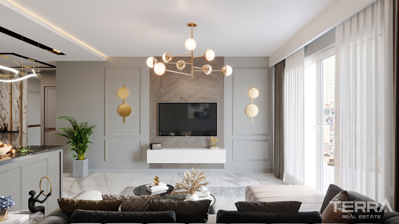 Elegantly Designed Flats in Türkler, Alanya with Panoramic Sea View - 94787