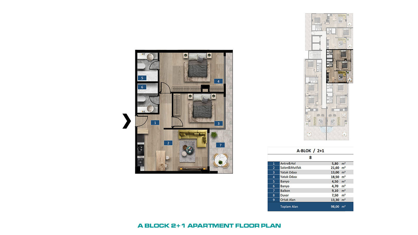 Seafront Apartments in Kargıcak, Alanya within an Exclusive Complex - 65534