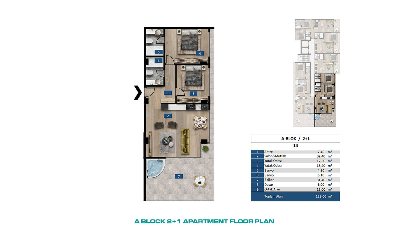 Seafront Apartments in Kargıcak, Alanya within an Exclusive Complex - 65538