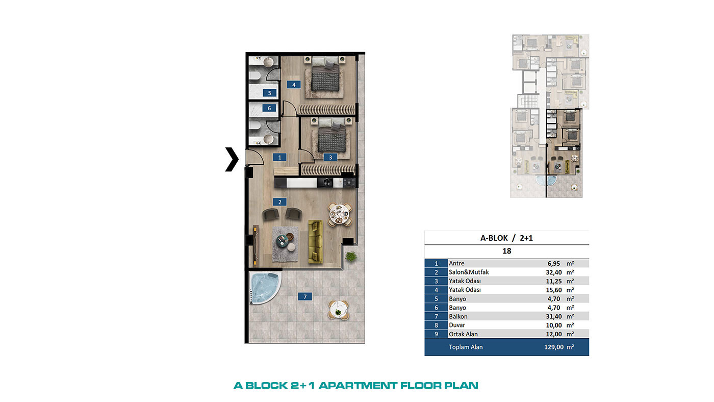 Seafront Apartments in Kargıcak, Alanya within an Exclusive Complex - 65542