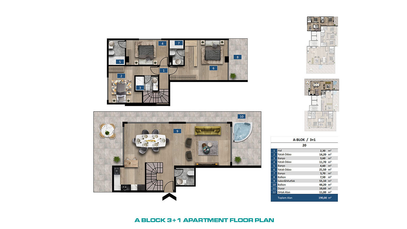 Seafront Apartments in Kargıcak, Alanya within an Exclusive Complex - 65544