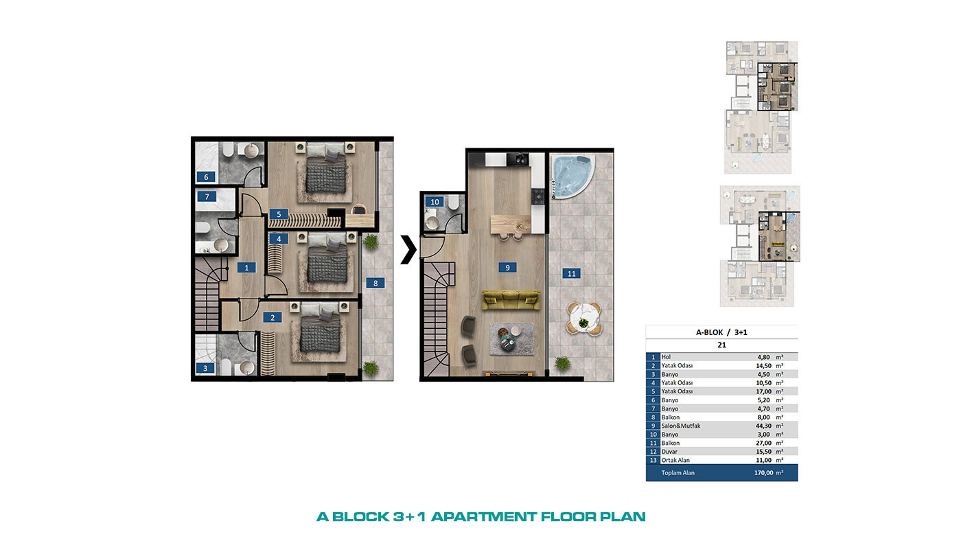 Seafront Apartments in Kargıcak, Alanya within an Exclusive Complex - 65545