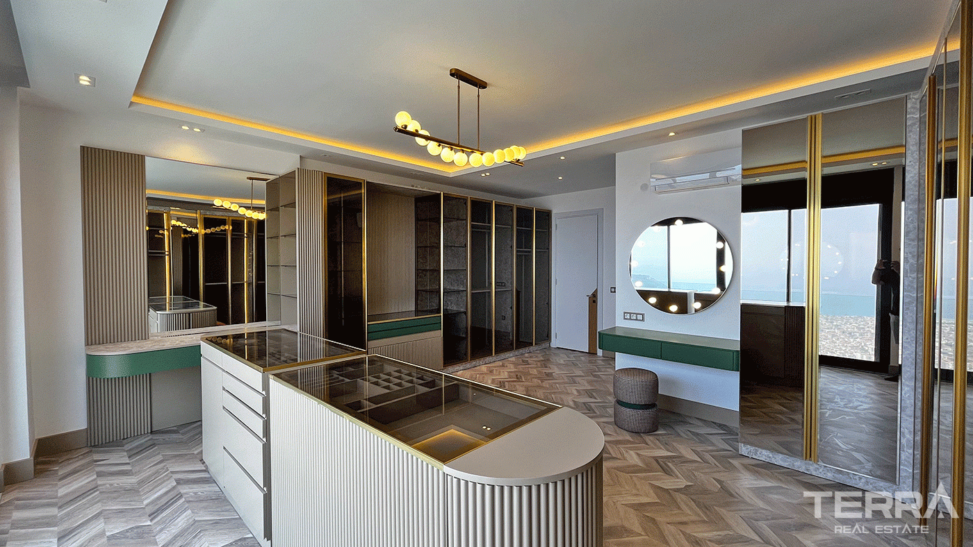 Modern Furnished Villas in Tepe, Alanya with Sea and Castle Views - 97431