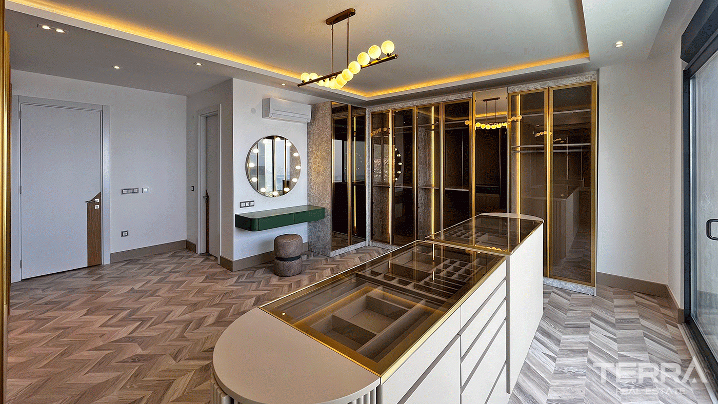 Modern Furnished Villas in Tepe, Alanya with Sea and Castle Views - 97434