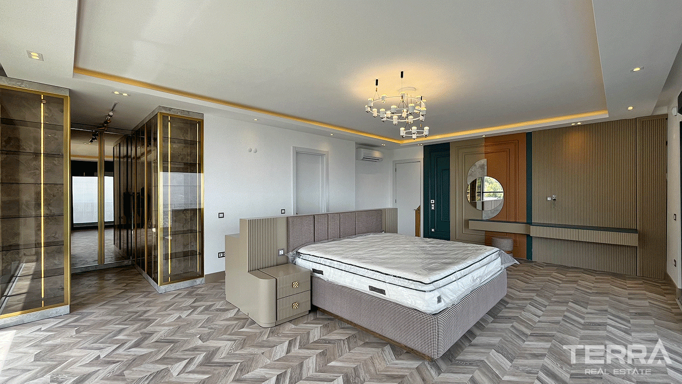 Modern Furnished Villas in Tepe, Alanya with Sea and Castle Views - 97436