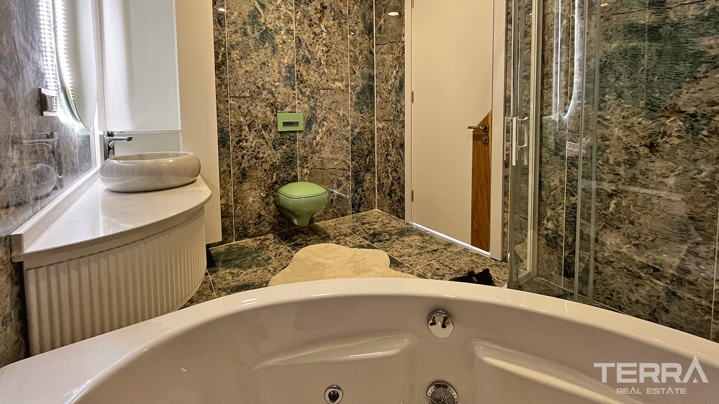 Modern Furnished Villas in Tepe, Alanya with Sea and Castle Views - 97437