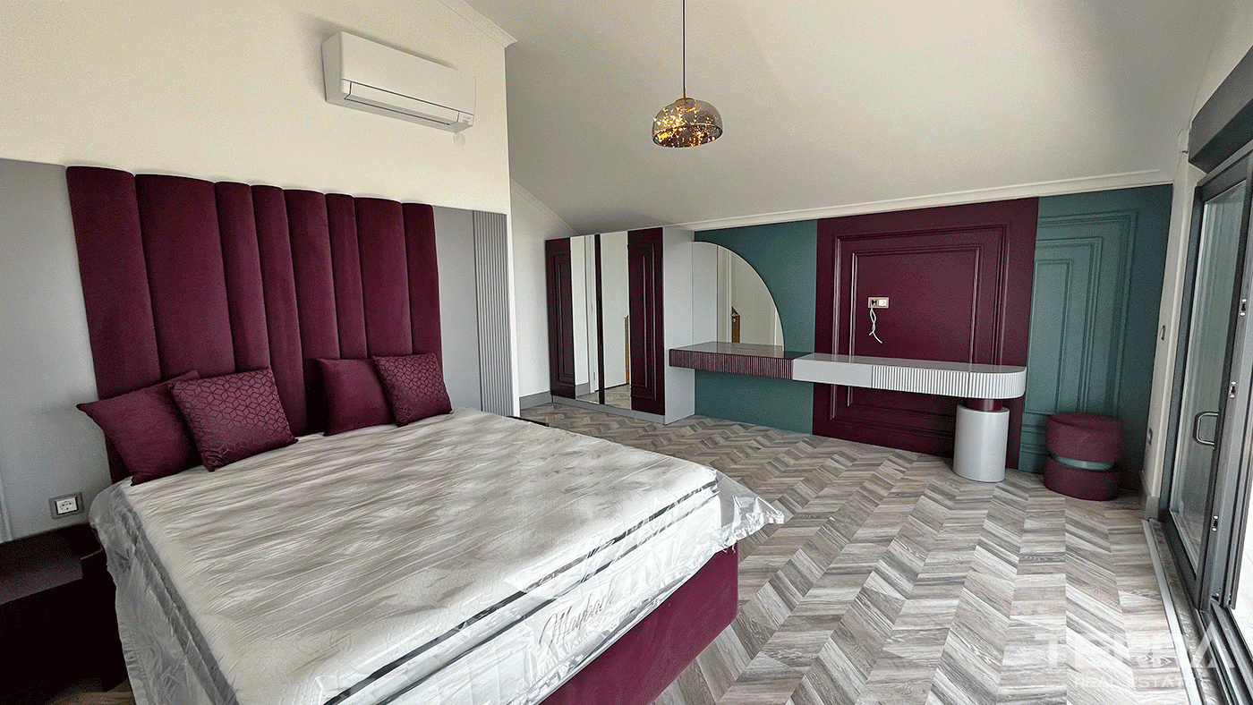 Modern Furnished Villas in Tepe, Alanya with Sea and Castle Views - 97441