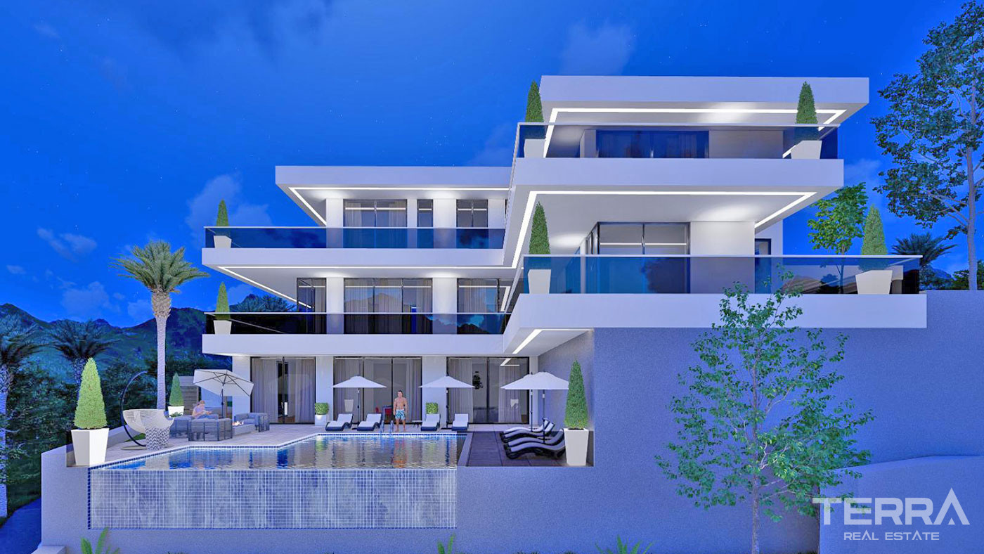 Panoramic Sea View Villa in Bektaş, Alanya with Private Infinity Pool - 66151