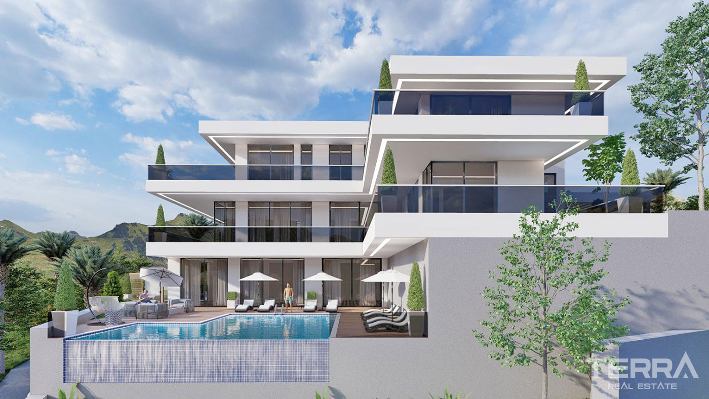 Panoramic Sea View Villa in Bektaş, Alanya with Private Infinity Pool - 66152