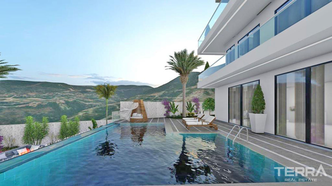 Panoramic Sea View Villa in Bektaş, Alanya with Private Infinity Pool - 66154