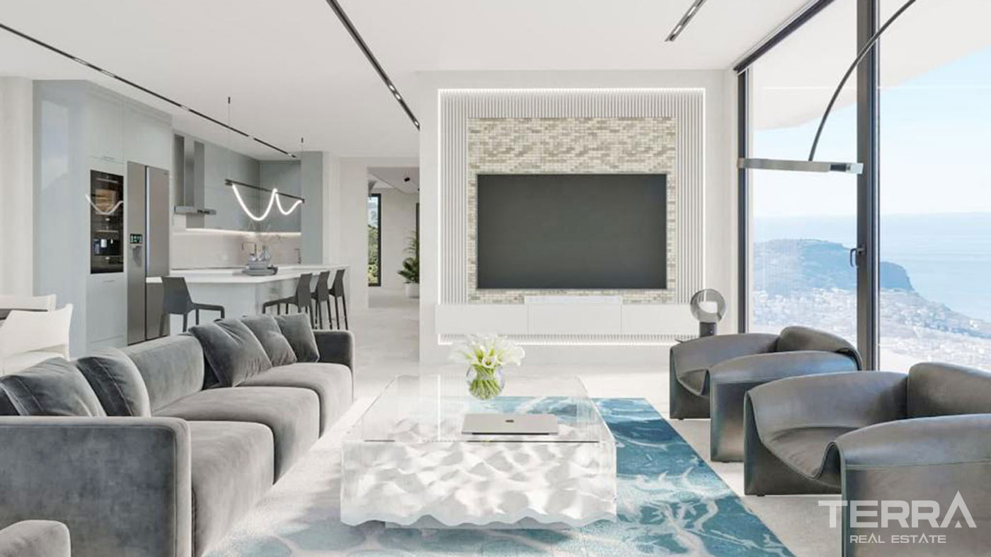 Panoramic Sea View Villa in Bektaş, Alanya with Private Infinity Pool - 66166