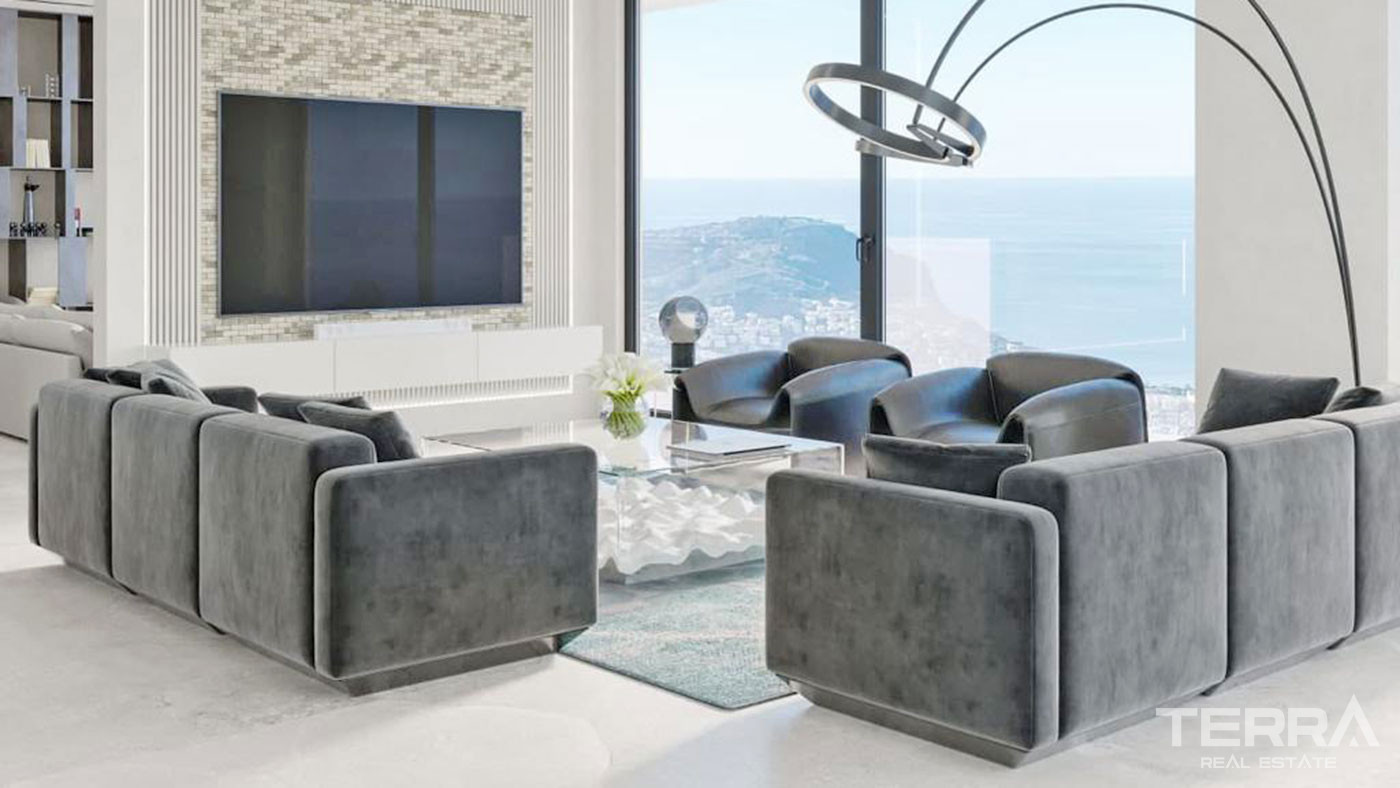 Panoramic Sea View Villa in Bektaş, Alanya with Private Infinity Pool - 66169