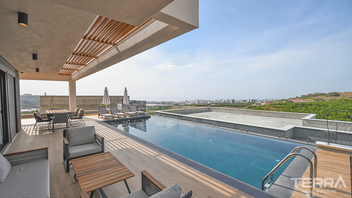 Luxury Design Private Villas in Kargıcak, Alanya with Sea View - 97868