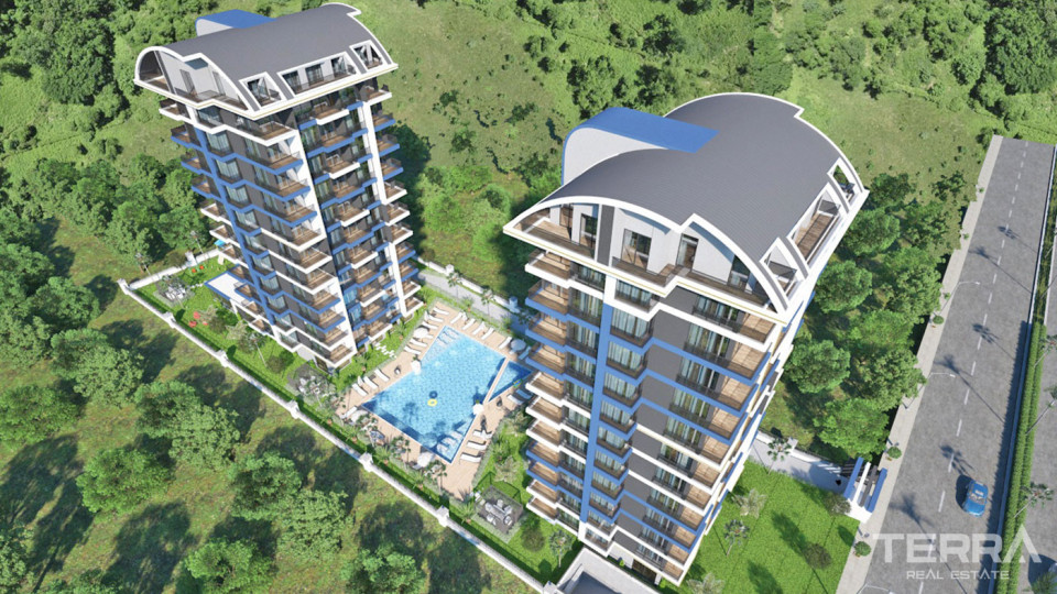 Sea and Castle View Apartments in Alanya, Mahmutlar 20 m to the Beach