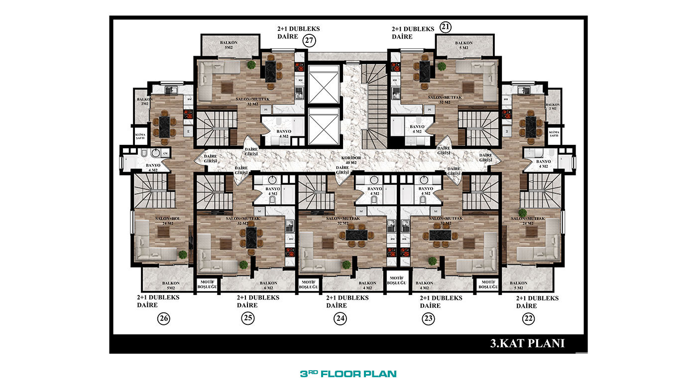 Luxurious Apartments in Oba, Alanya with Investment Potential - 66347