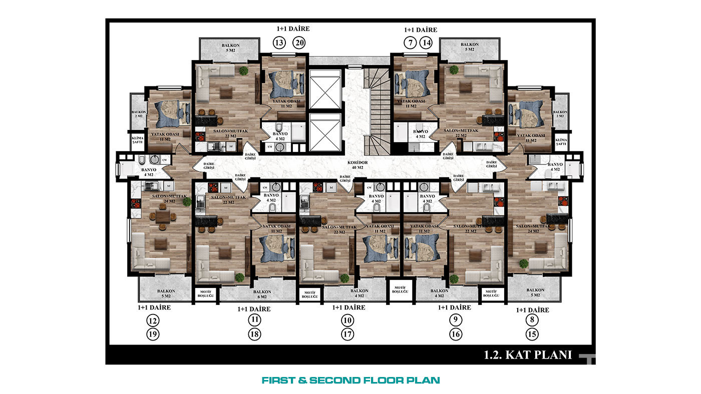 Luxurious Apartments in Oba, Alanya with Investment Potential - 66348