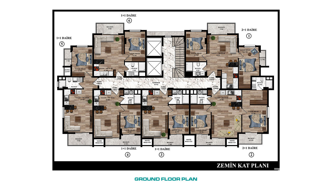 Luxurious Apartments in Oba, Alanya with Investment Potential - 66350