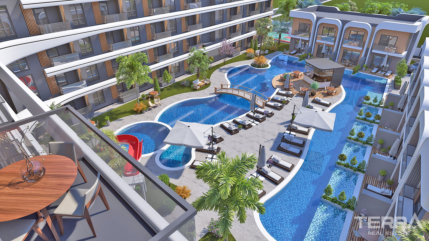 1 Bedroom Apartments with 5 Star Hotel Concept in Antalya, Altıntaş - 66379