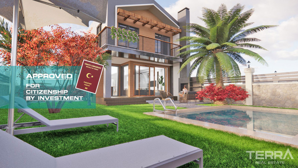 5+1 Townhouses with Swimming Pool and Garden in Antalya Döşemealtı