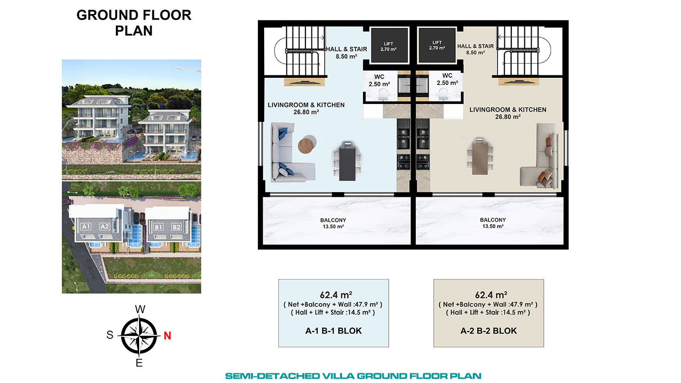 Luxurious Villas with Panoramic Views and Spacious Interiors in Alanya - 94631