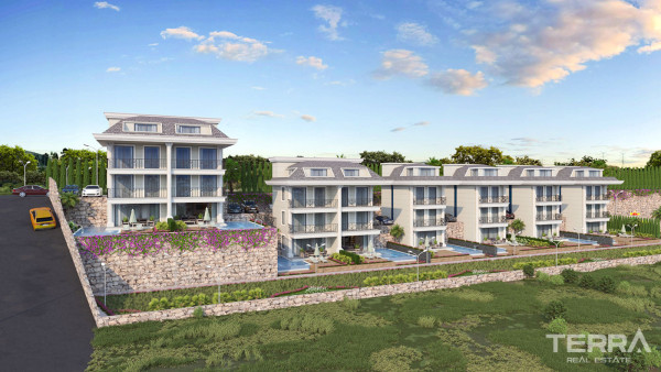 Luxurious Villas with Panoramic Views and Spacious Interiors in Alanya