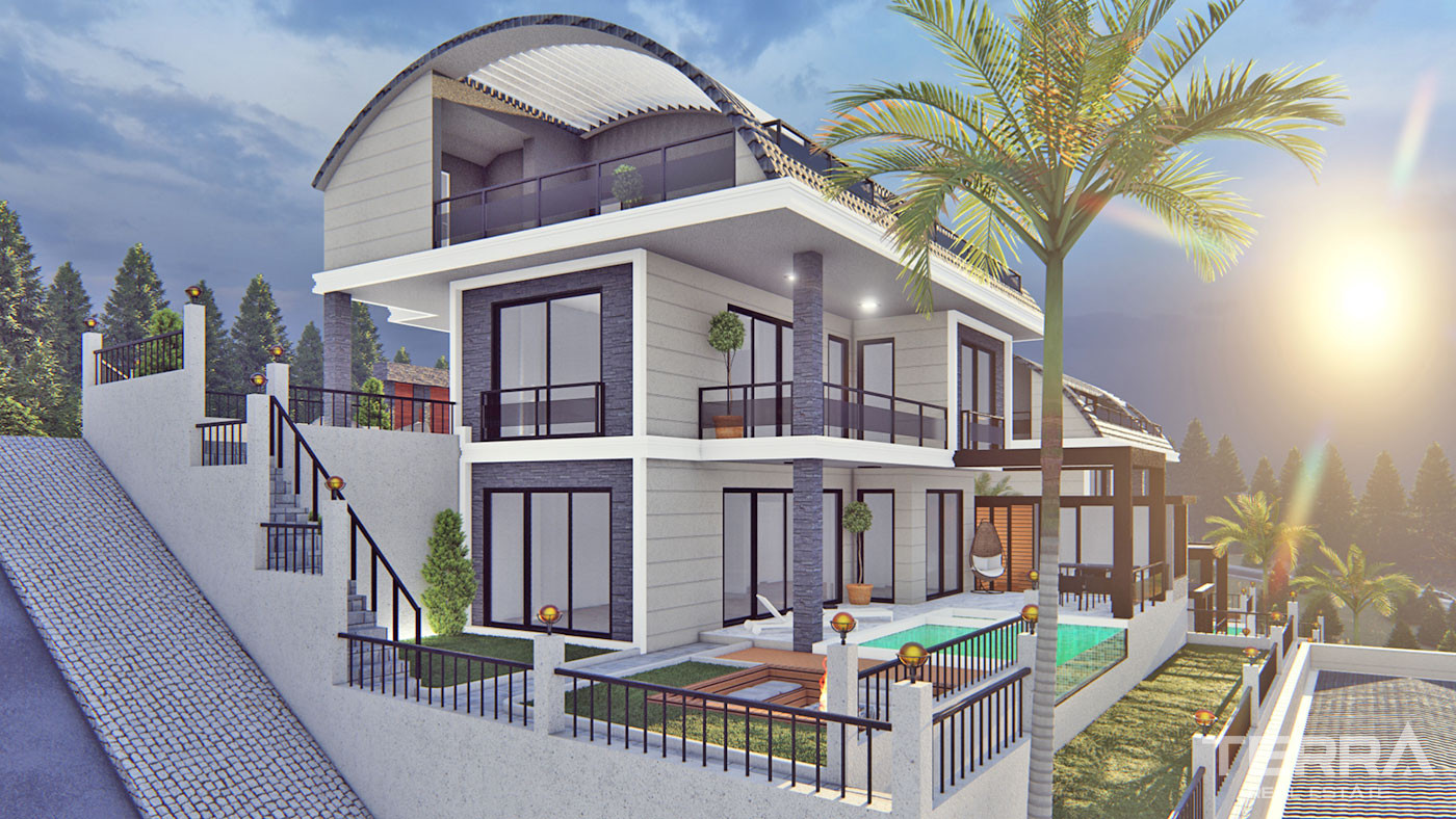 Luxury Villas with Private Pool in Alanya, Bektaş - 67144