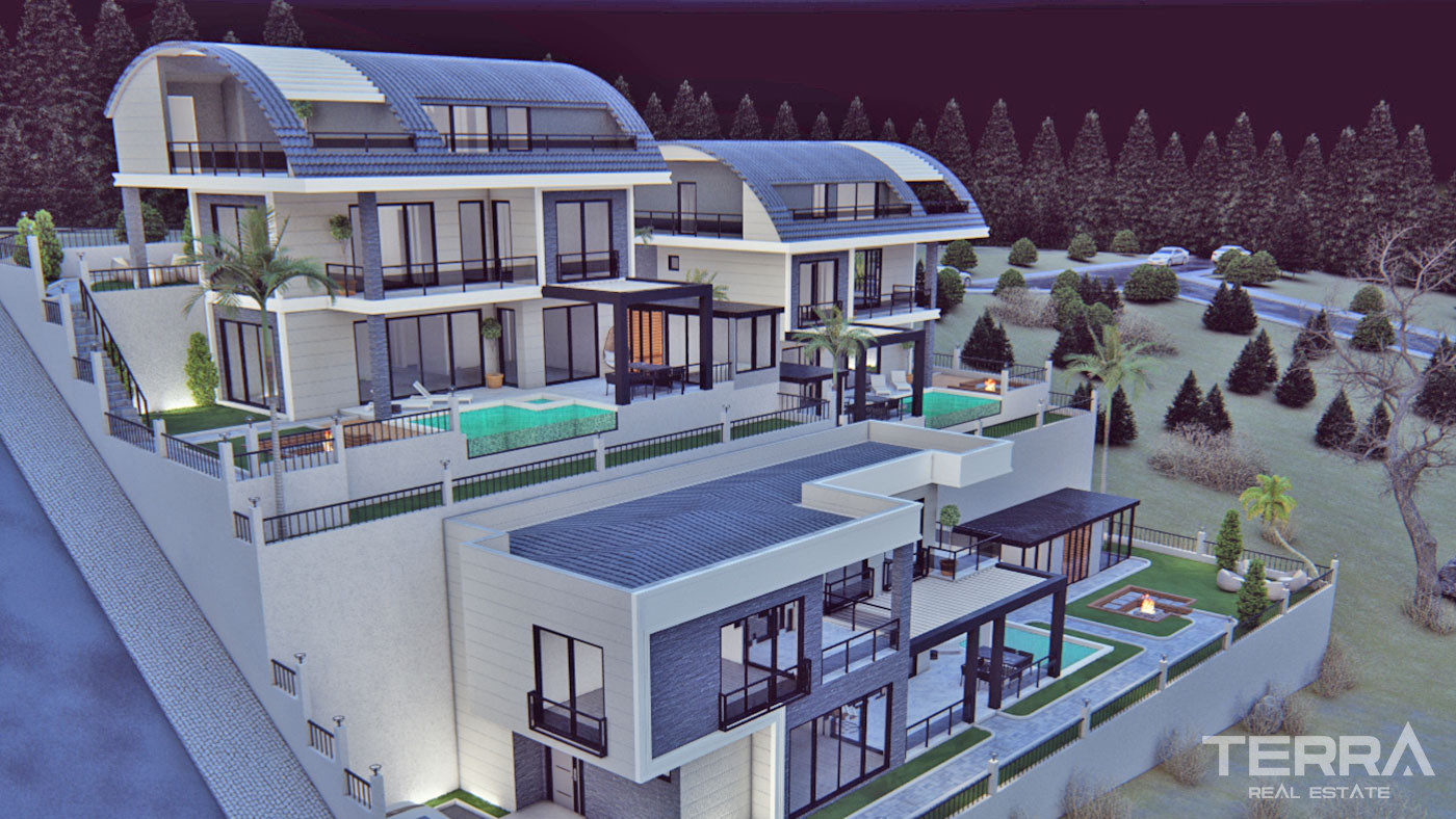 Luxury Villas with Private Pool in Alanya, Bektaş - 67165