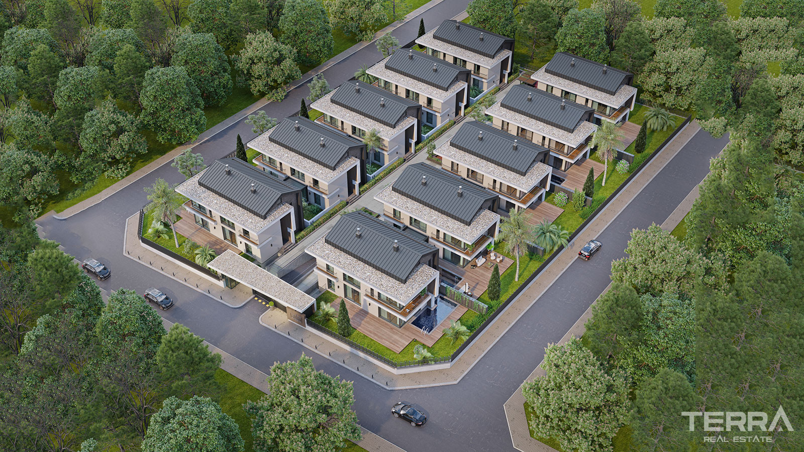 Smartly-Designed Villas in Antalya, Döşemealtı with Private Pool - 67093