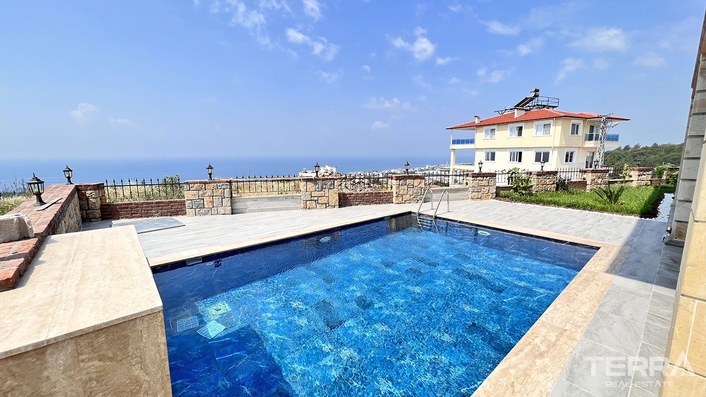 Outstanding Stone Villa in Avsallar, Alanya with Sea View - 67351