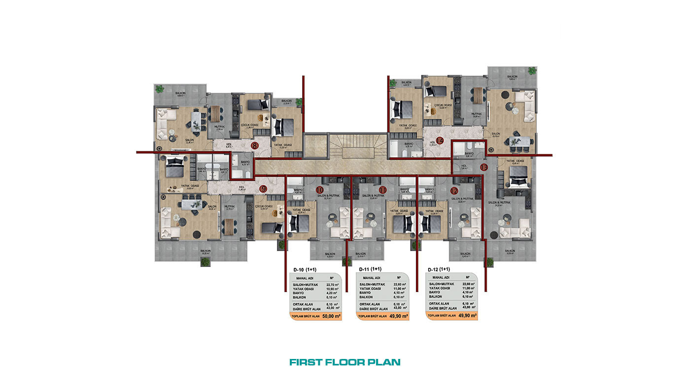 Brand New Luxury Apartments with Modern Design in Alanya, Oba - 67480