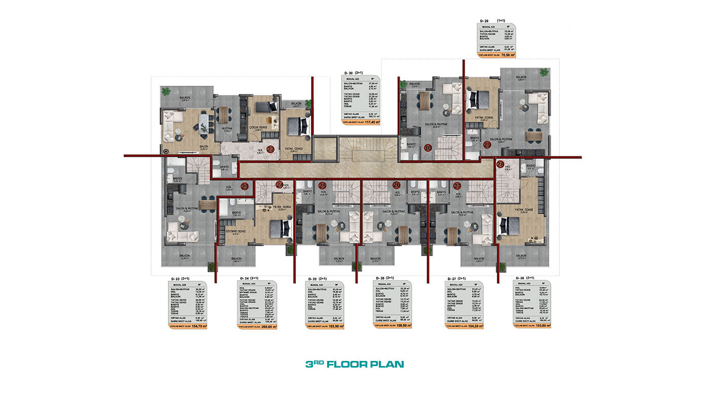 Brand New Luxury Apartments with Modern Design in Alanya, Oba - 67482