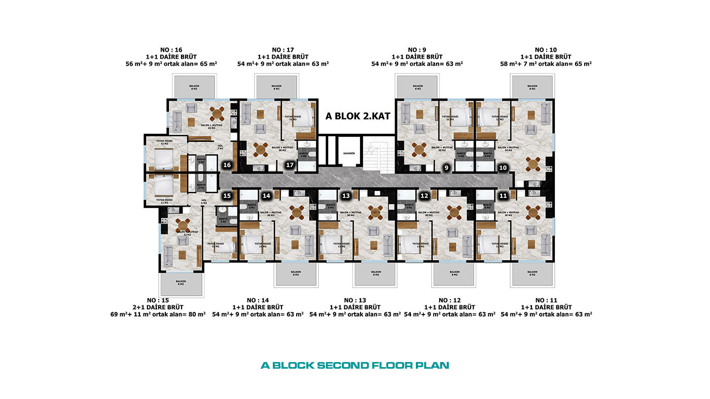 Apartments with Luxury Design in Alanya, Avsallar 350 m to the Beach - 67563