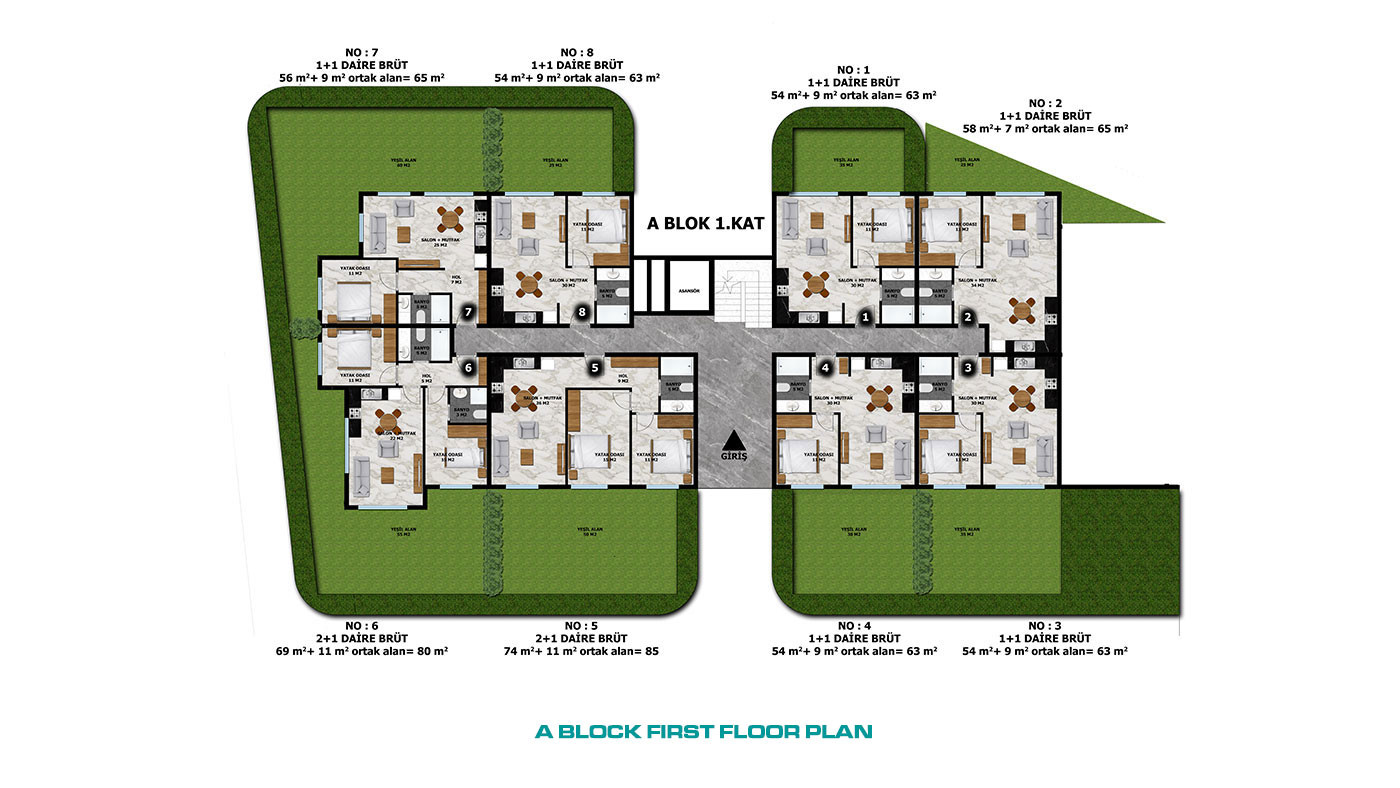 Apartments with Luxury Design in Alanya, Avsallar 350 m to the Beach - 67564