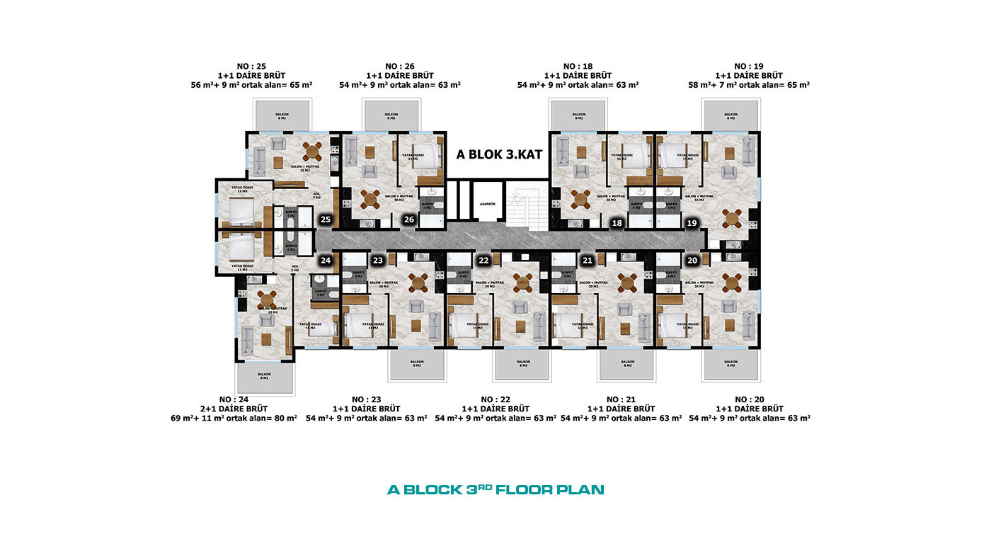 Apartments with Luxury Design in Alanya, Avsallar 350 m to the Beach - 67565