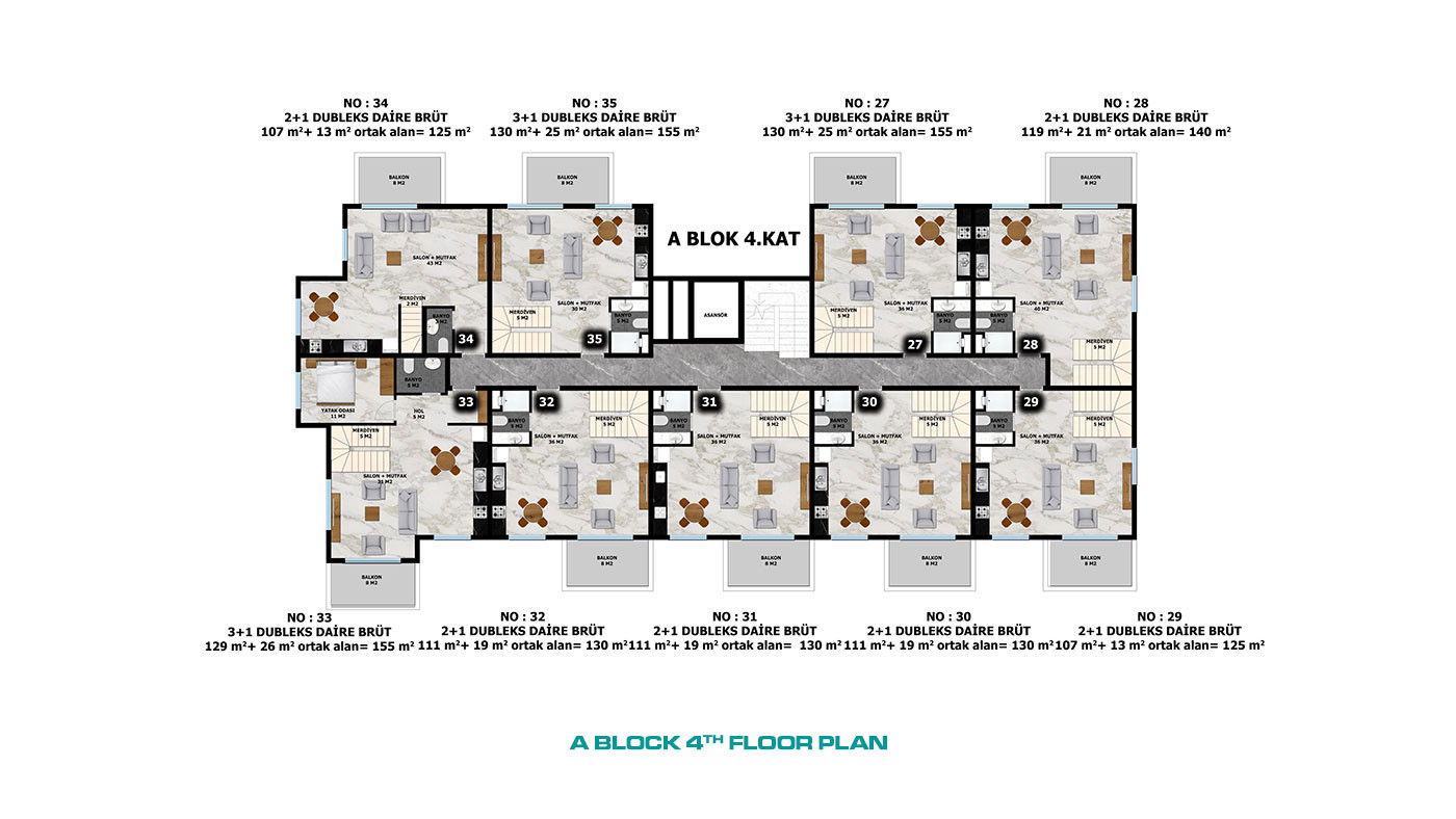 Apartments with Luxury Design in Alanya, Avsallar 350 m to the Beach - 67566