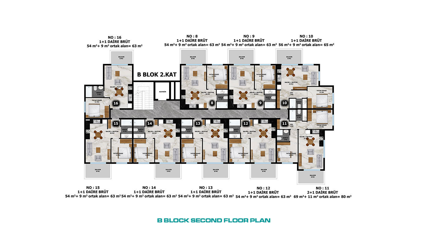 Apartments with Luxury Design in Alanya, Avsallar 350 m to the Beach - 67569